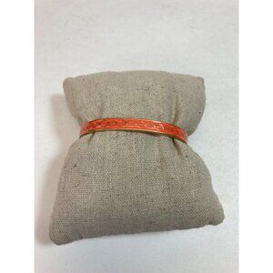 Stella & Dot Girls Bracelet Small Orange Gold Enamel Matching Mother's as is